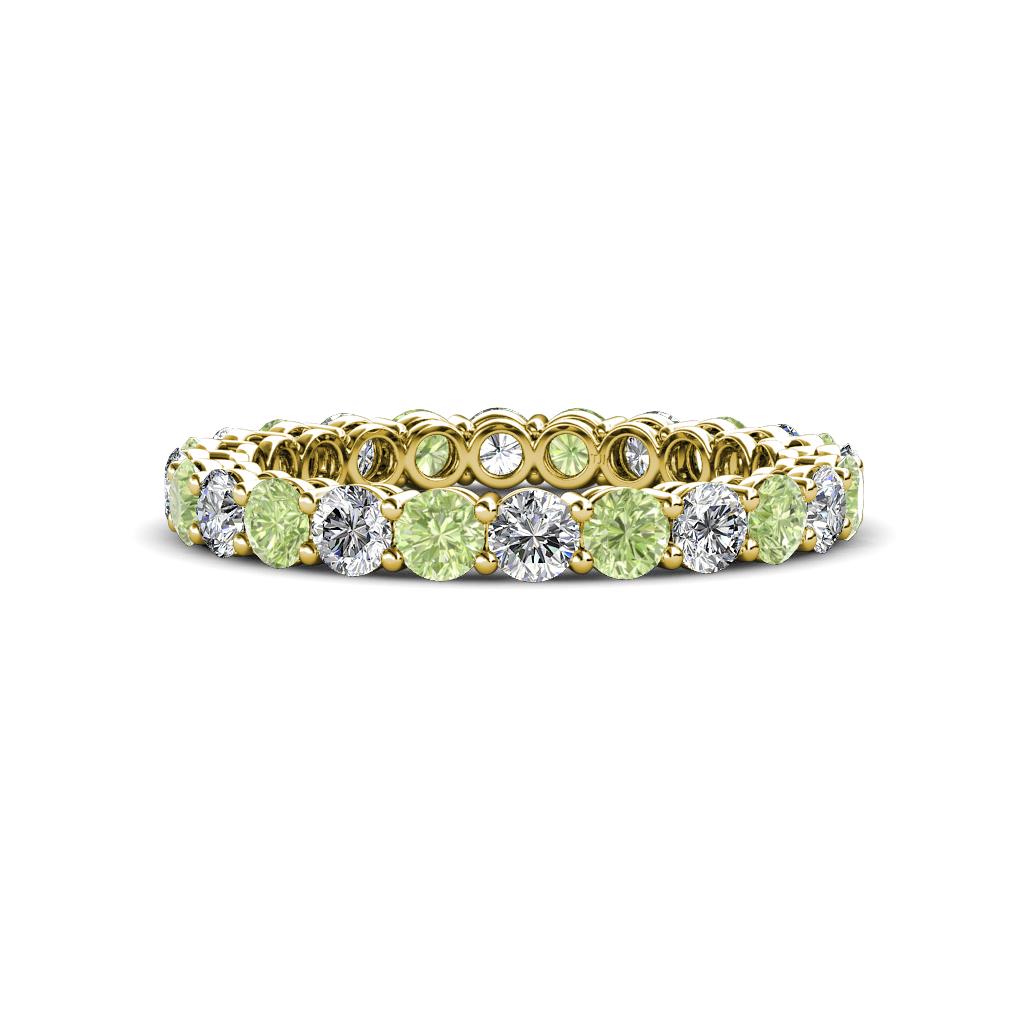 Tiffany 2.80 mm Peridot and Diamond Eternity Band 
