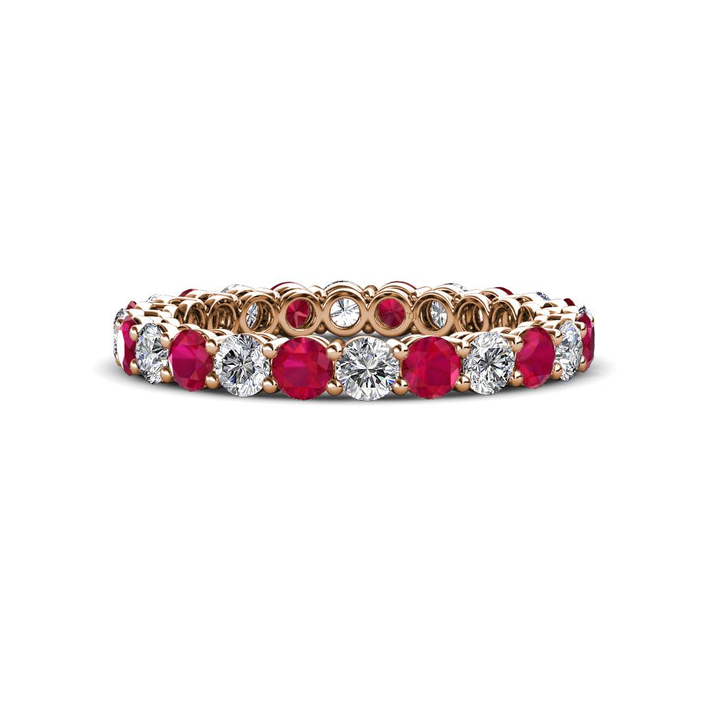 Tiffany 2.80 mm Ruby and Diamond Eternity Band 