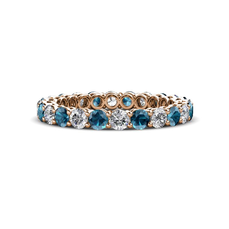 Tiffany 2.80 mm Blue and White Diamond Eternity Band 