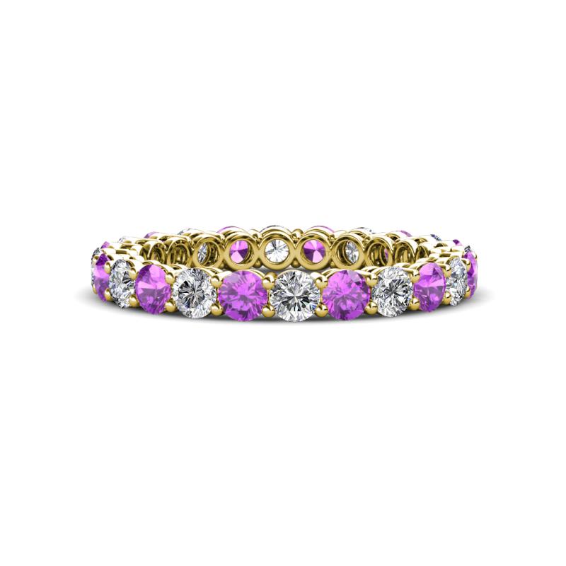 Tiffany 2.80 mm Diamond and Amethyst Eternity Band 