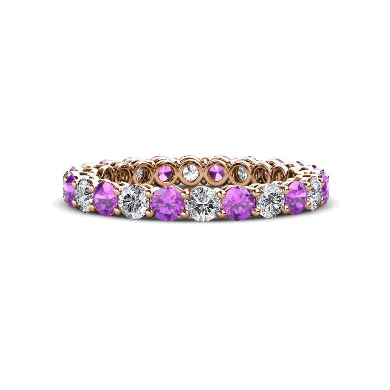 Tiffany 2.80 mm Amethyst and Diamond Eternity Band 