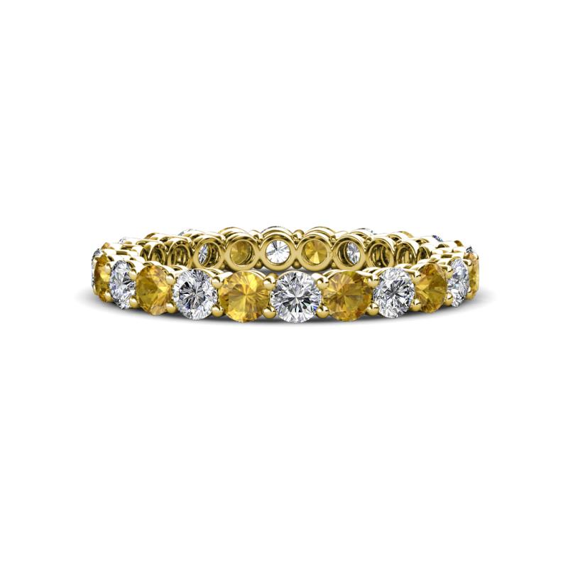 Tiffany 2.80 mm Diamond and Citrine Eternity Band 