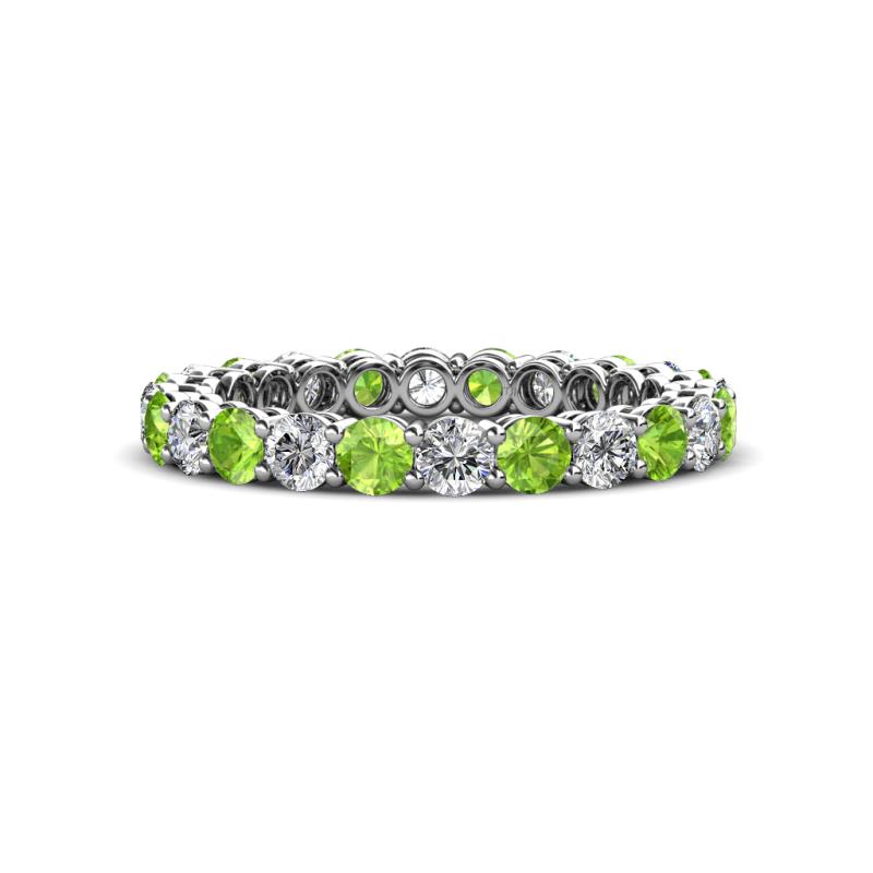 Tiffany 2.80 mm Peridot and Diamond Eternity Band 