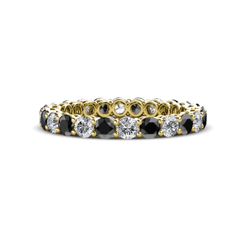 Tiffany 2.80 mm White and Black Diamond Eternity Band 