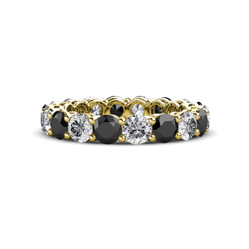Tiffany 3.80 mm Black and White Diamond Eternity Band 