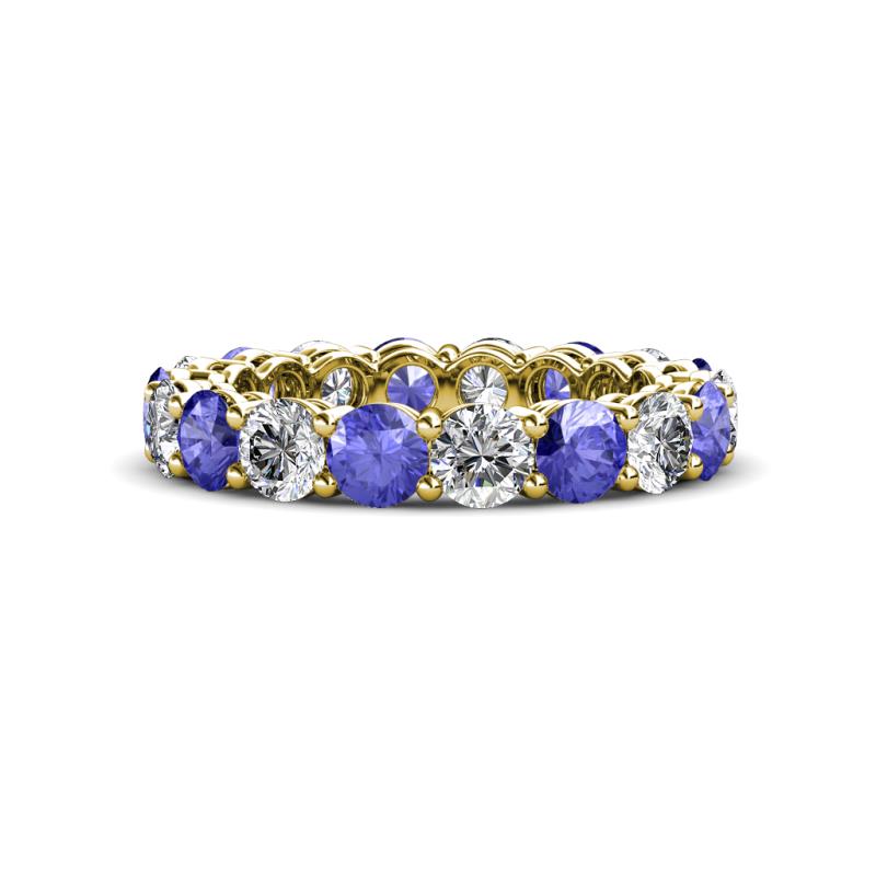 Tiffany 3.80 mm Diamond and Tanzanite  Eternity Band 