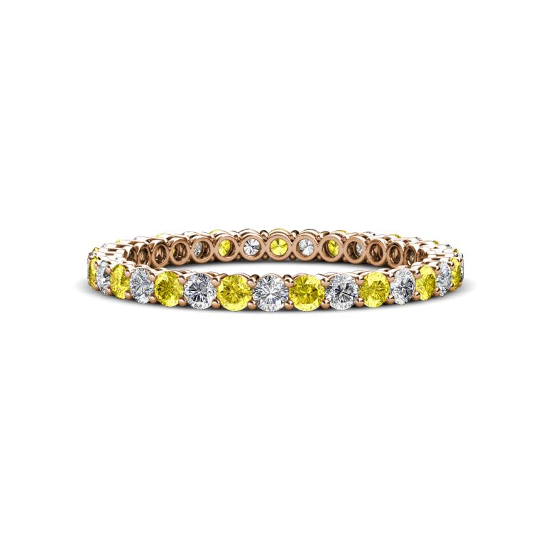 Tiffany 2.00 mm Yellow Sapphire and Diamond Eternity Band 