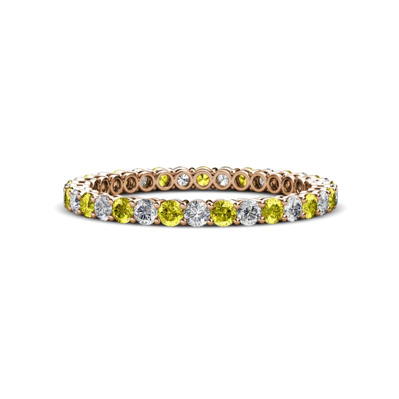 Tiffany 2.00 mm Yellow and White Diamond Eternity Band 