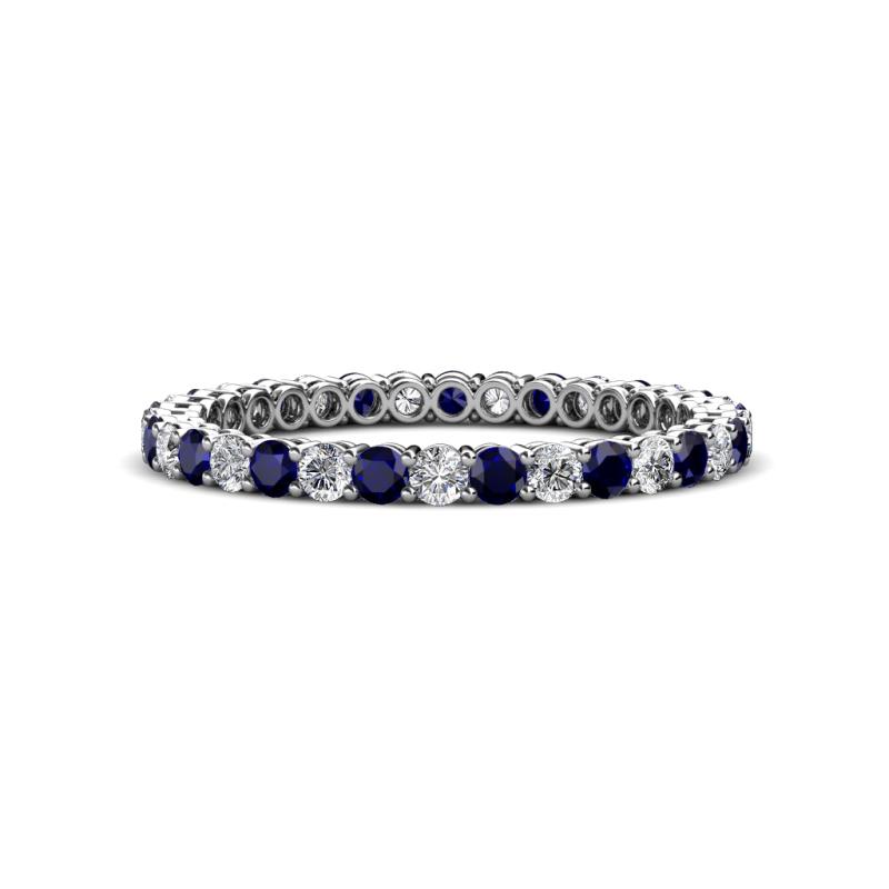 Tiffany 2.00 mm Blue Sapphire and Diamond Eternity Band 