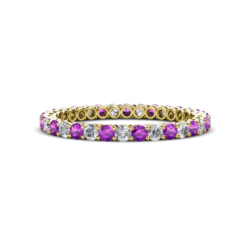 Tiffany 2.00 mm Amethyst and Diamond Eternity Band 