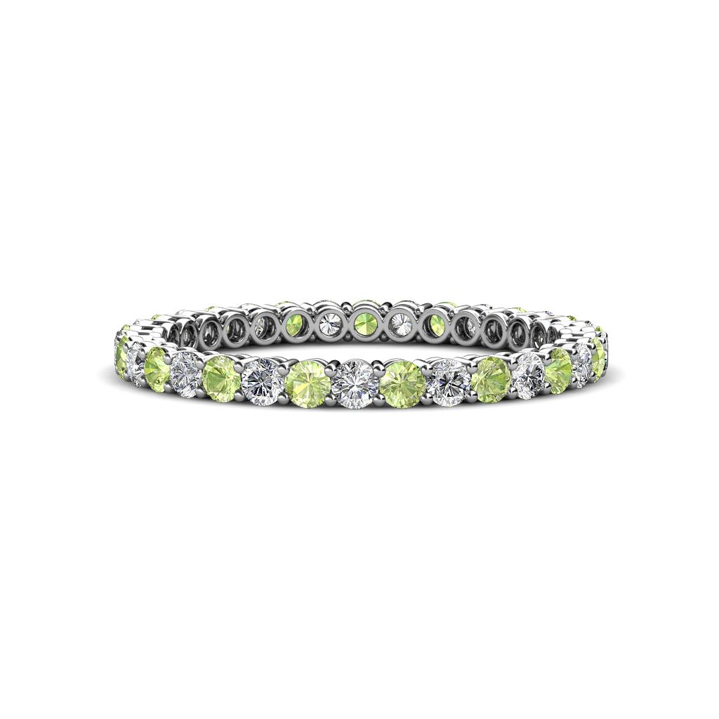Tiffany 2.00 mm Peridot and Diamond Eternity Band 