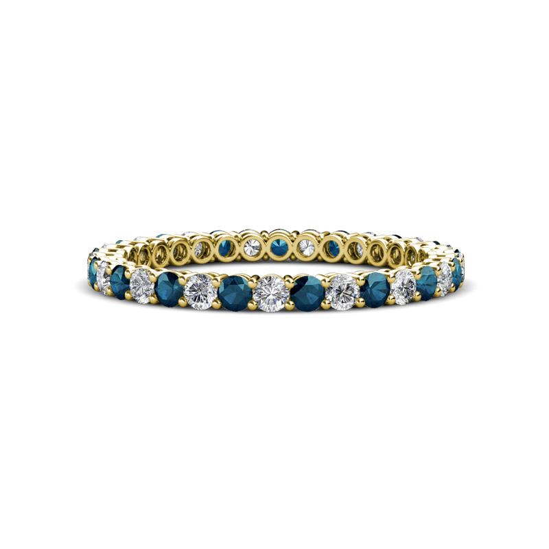 Tiffany 2.00 mm Blue and White Diamond Eternity Band 