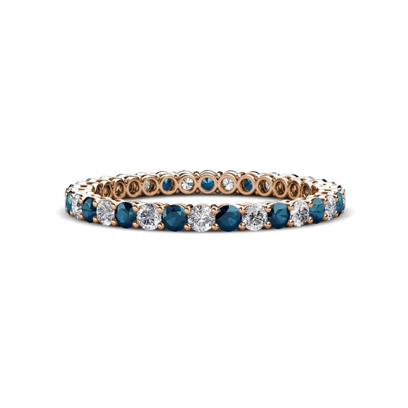 Tiffany 2.00 mm Blue and White Diamond Eternity Band 