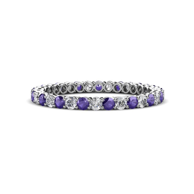 Tiffany 2.00 mm Iolite and Diamond Eternity Band 