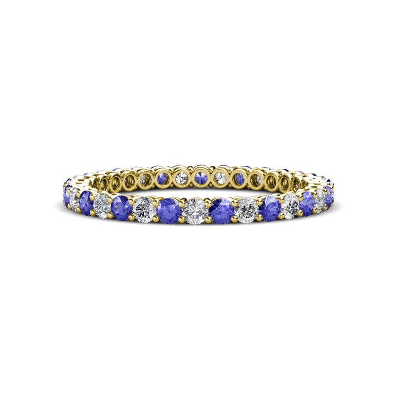 Tiffany 2.00 mm Diamond and Tanzanite Eternity Band 