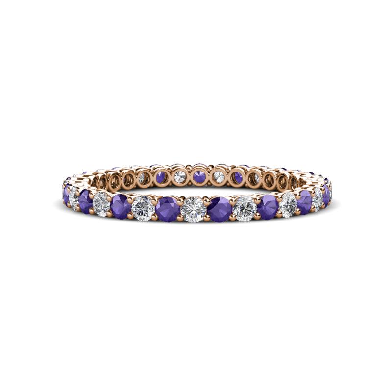 Tiffany 2.00 mm Iolite and Diamond Eternity Band 