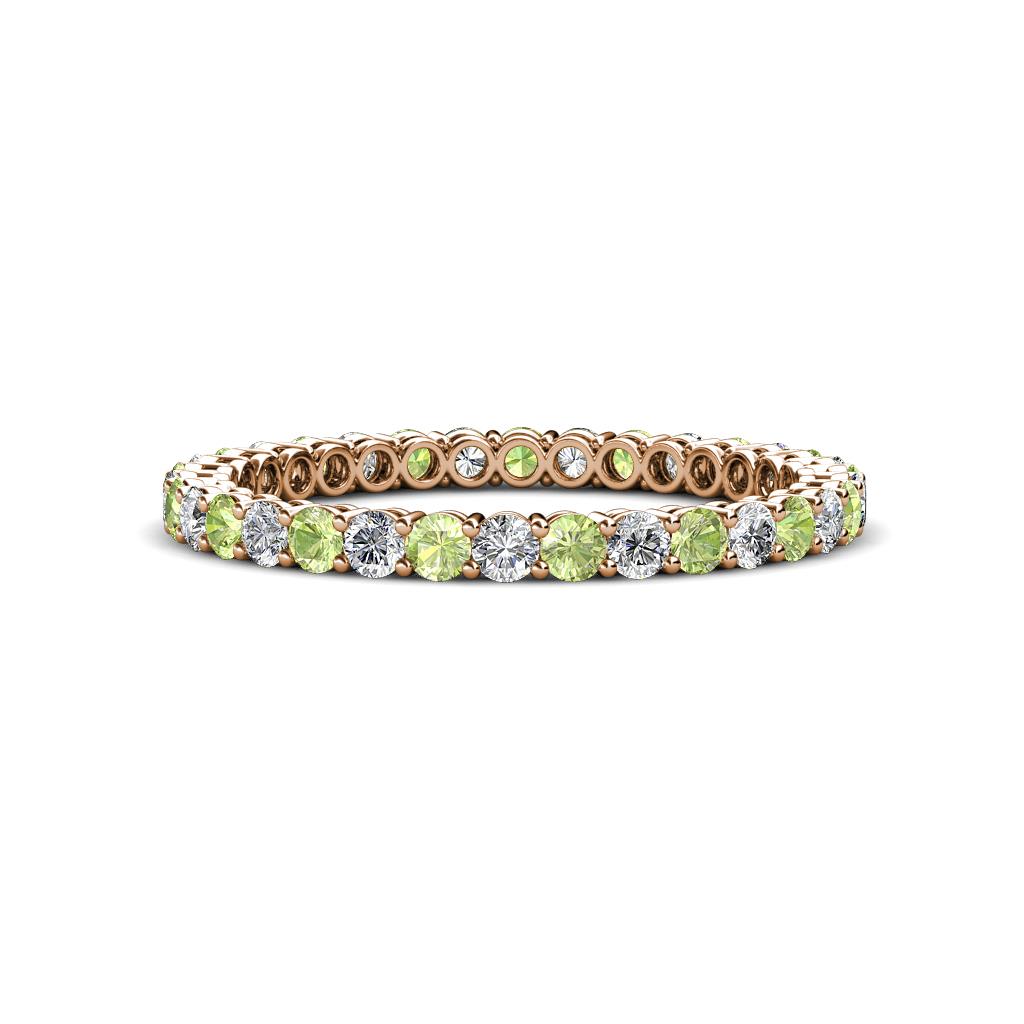 Tiffany 2.00 mm Peridot and Diamond Eternity Band 
