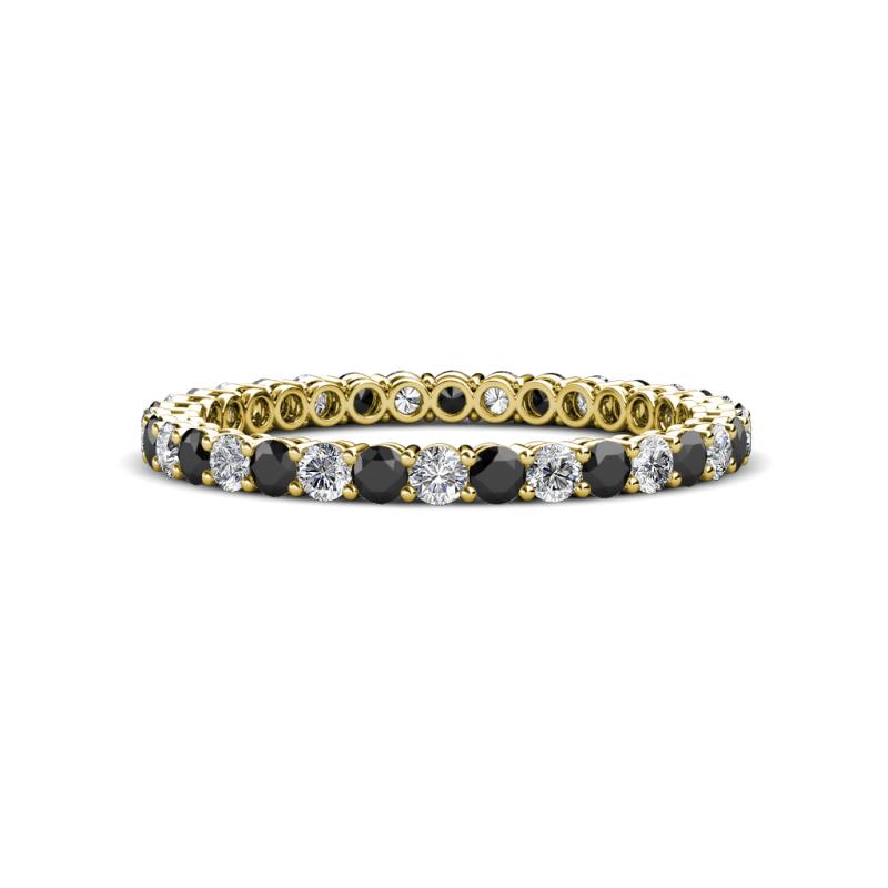 Tiffany 2.00 mm White and Black Diamond Eternity Band 