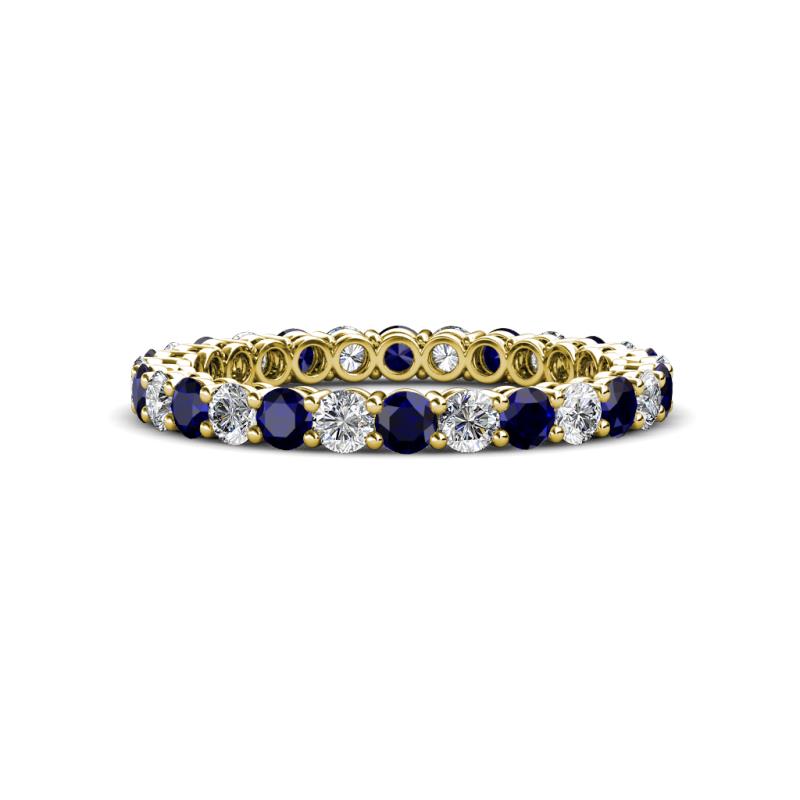 Tiffany 2.40 mm Blue Sapphire and Diamond Eternity Band 