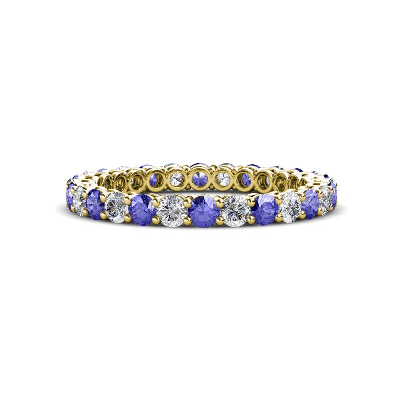 Tiffany 2.40 mm Diamond and Tanzanite Eternity Band 