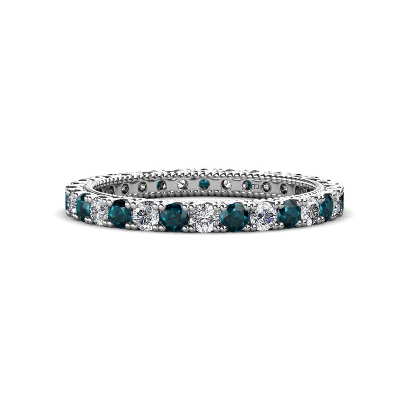 Ellen 2.40 mm London Blue Topaz and Diamond Eternity Band 