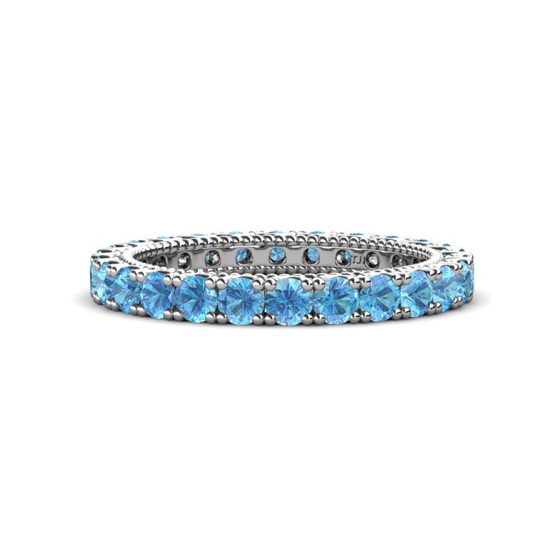 Ellen 2.70 mm Blue Topaz Eternity Band 