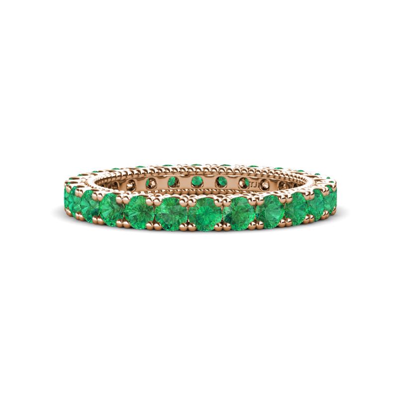 Ellen 2.70 mm Emerald Eternity Band 