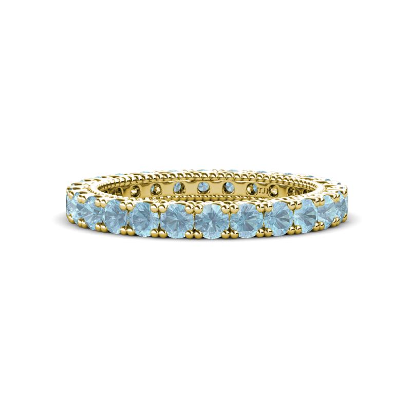 Ellen 2.70 mm Aquamarine Eternity Band 