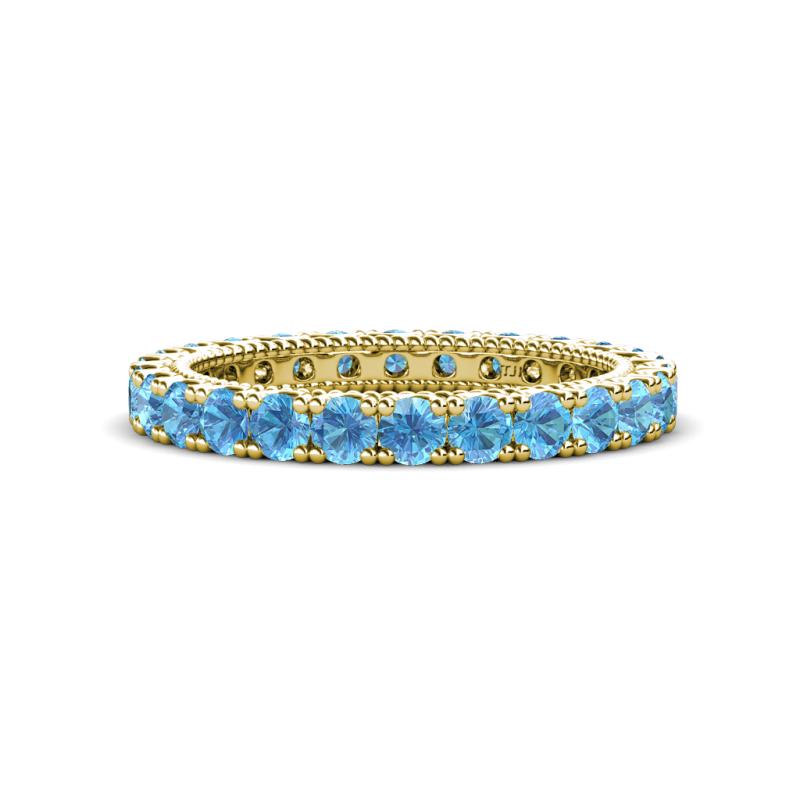 Ellen 2.70 mm Blue Topaz Eternity Band 