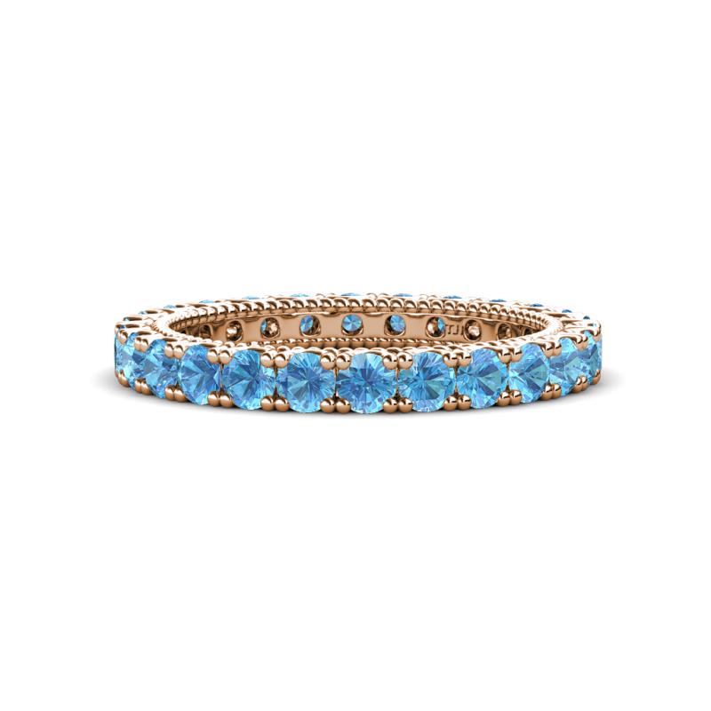 Ellen 2.70 mm Blue Topaz Eternity Band 