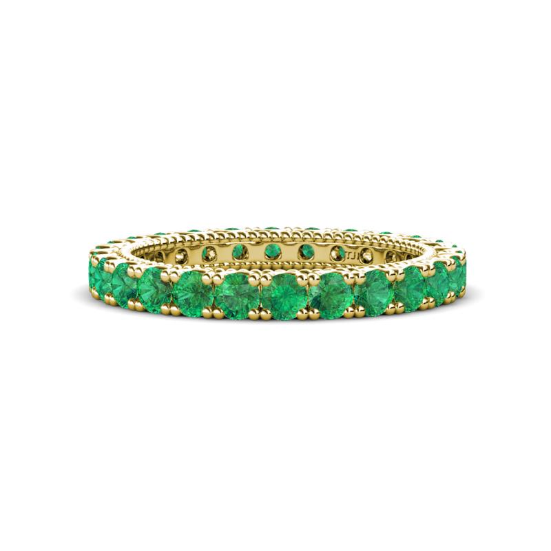Ellen 2.70 mm Emerald Eternity Band 