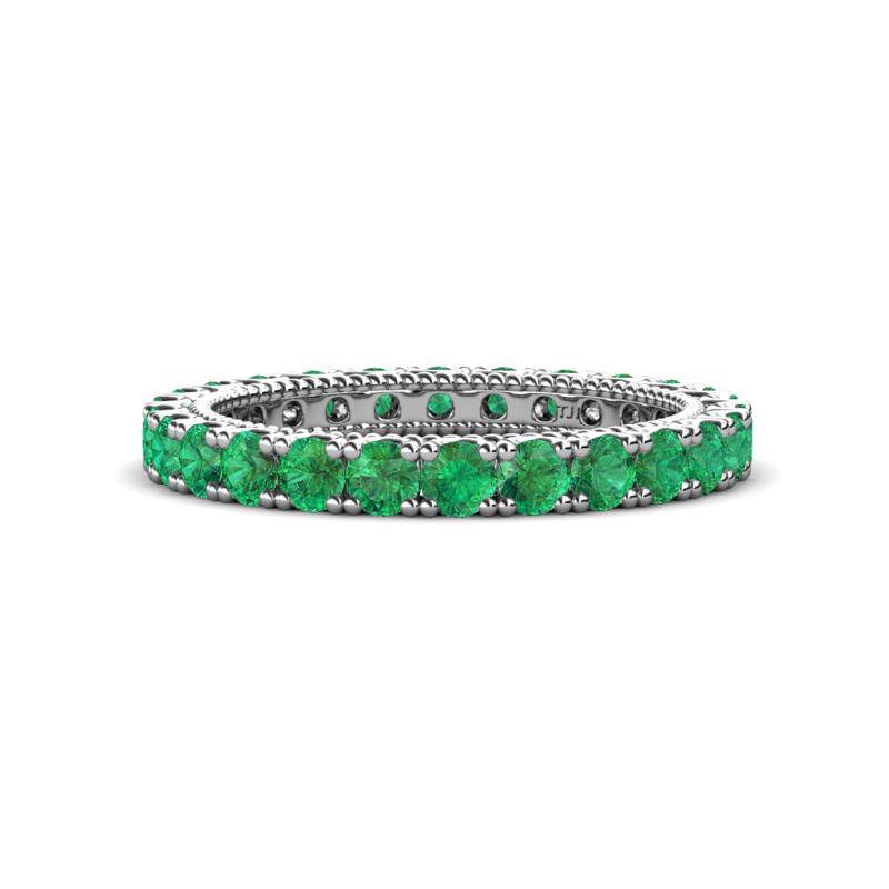 Ellen 2.70 mm Emerald Eternity Band 