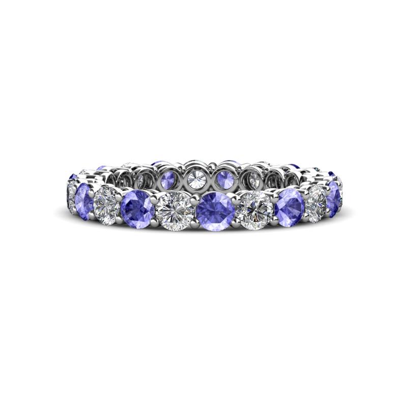 Tiffany 3.00 mm Tanzanite and Diamond Eternity Band 