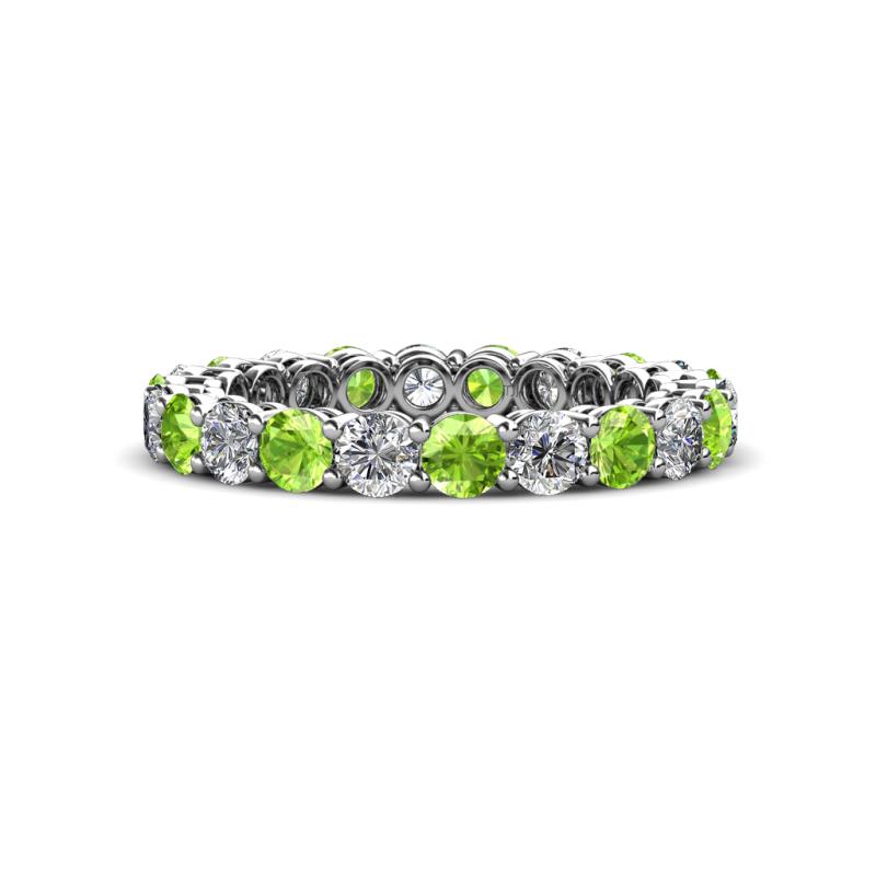 Tiffany 3.00 mm Peridot and Diamond Eternity Band 