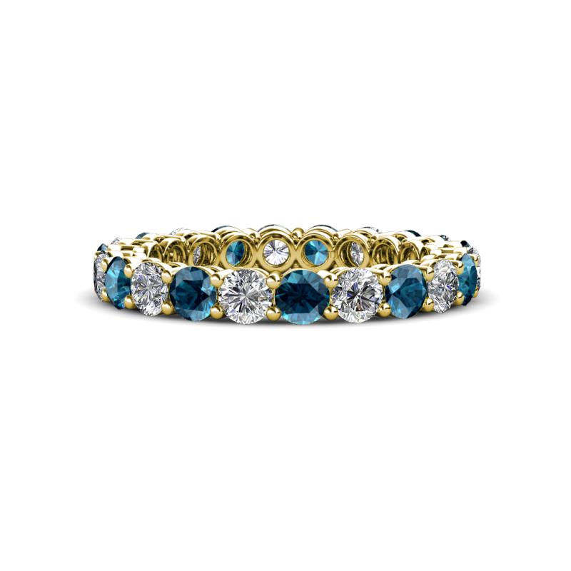 Tiffany 3.00 mm Blue and White Diamond Eternity Band 