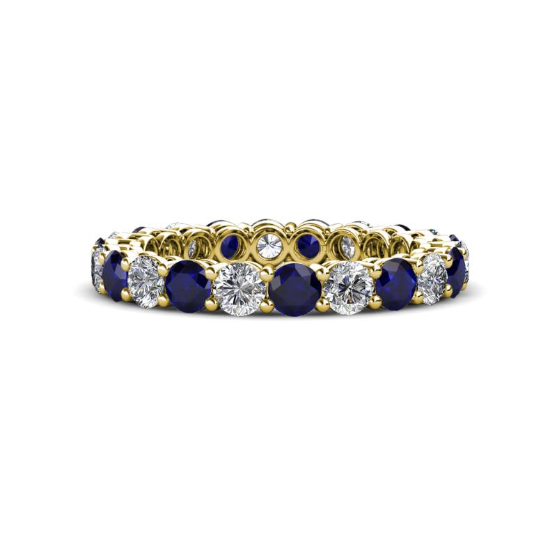 Tiffany 3.00 mm Blue Sapphire and Diamond Eternity Band 