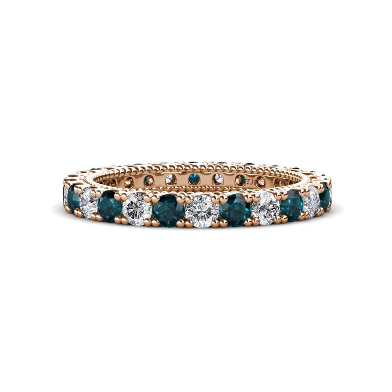 Ellen 2.70 mm London Blue Topaz and Diamond Eternity Band 