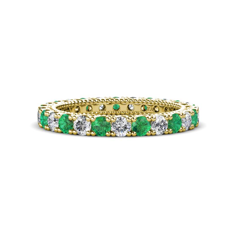Ellen 2.70 mm Emerald and Diamond Eternity Band 