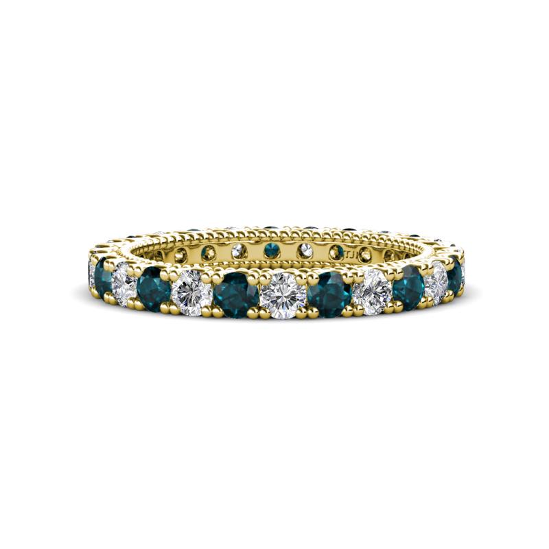 Ellen 2.70 mm London Blue Topaz and Diamond Eternity Band 