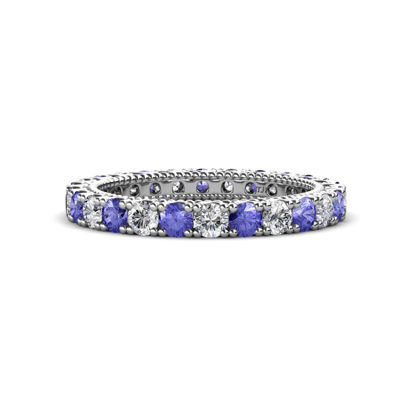 Ellen 2.70 mm Tanzanite and Diamond Eternity Band 