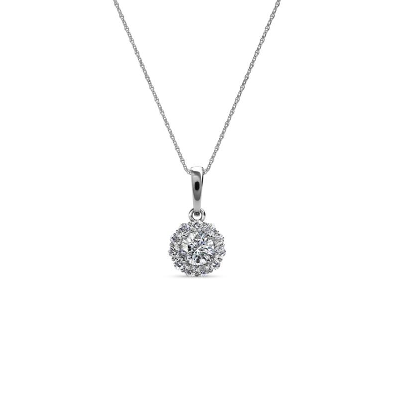 Shanon Diamond Halo Pendant 
