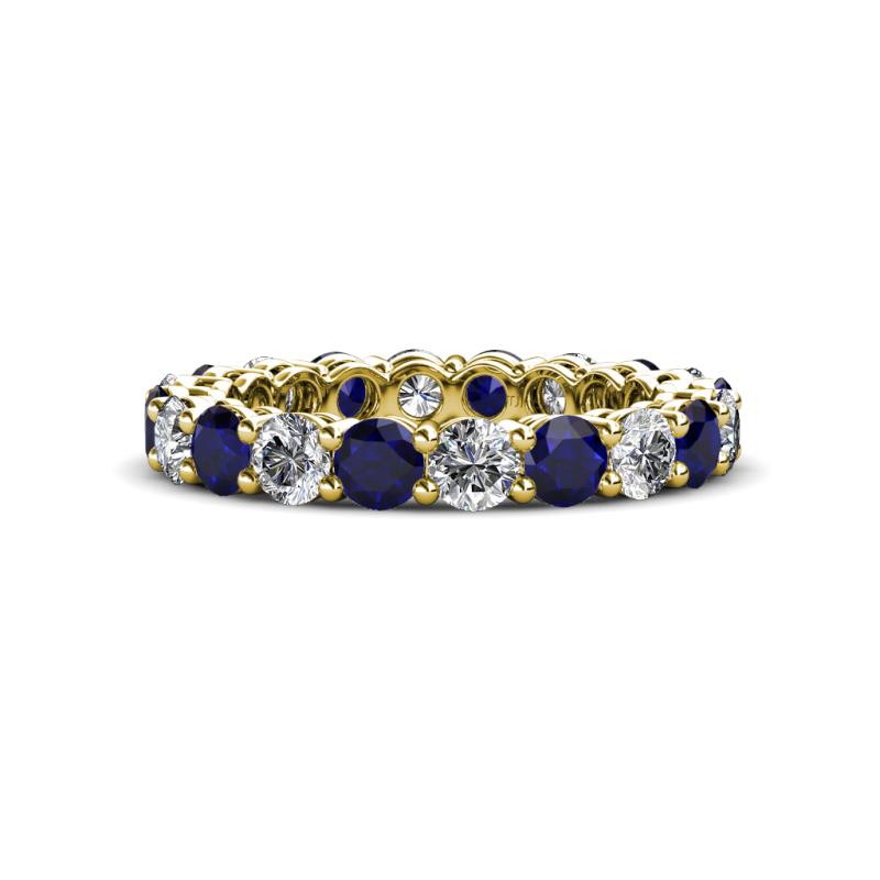 Tiffany 3.40 mm Blue Sapphire and Diamond Eternity Band 