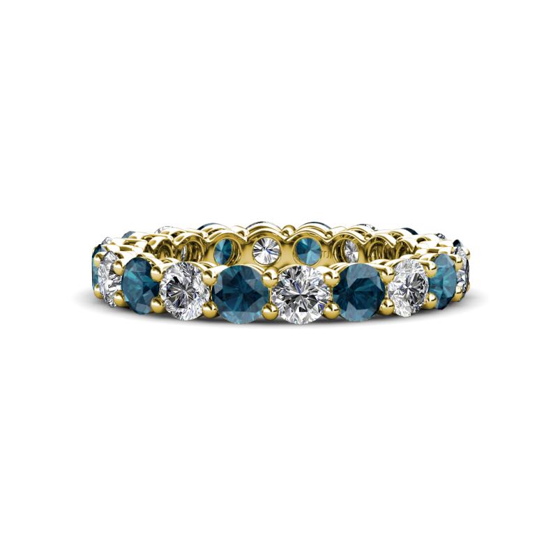 Tiffany 3.40 mm Blue and White Diamond Eternity Band 