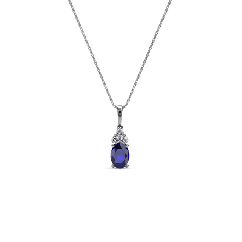 Clarice Blue Sapphire and Diamond Pendant 