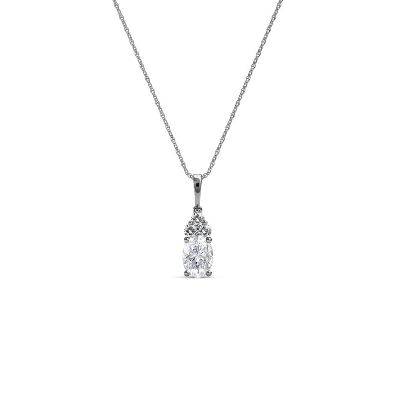 Clarice White Sapphire and Diamond Pendant 