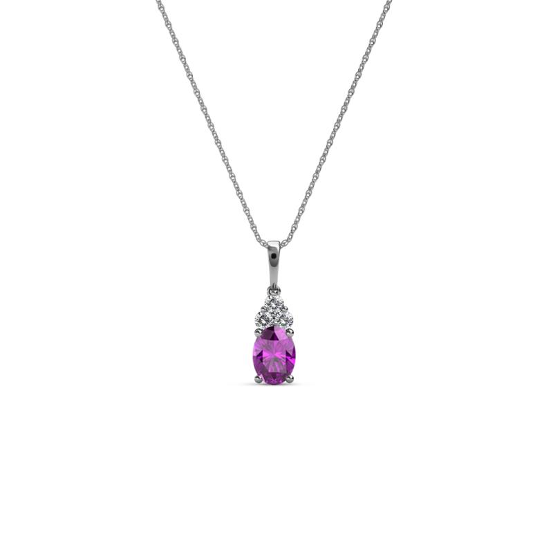 Clarice Amethyst and Diamond Pendant 