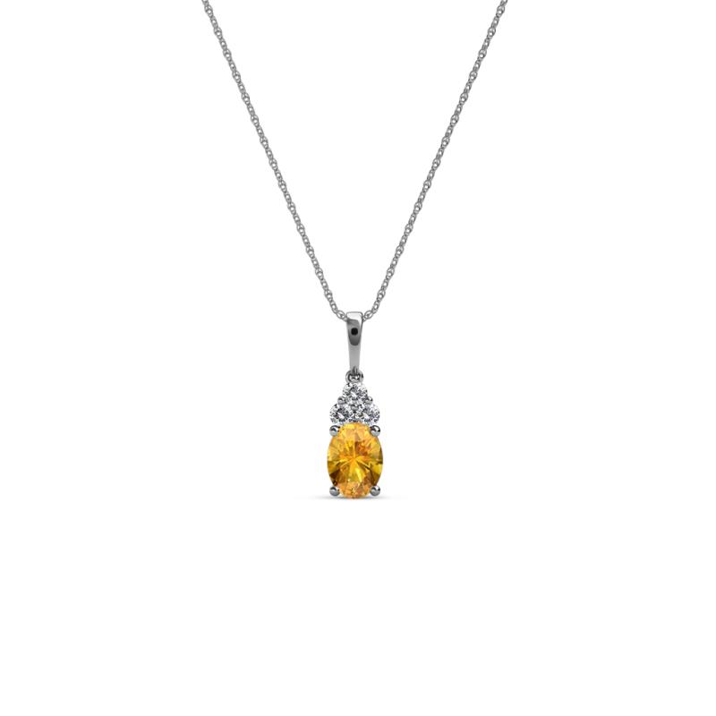 Clarice Citrine and Diamond Pendant 