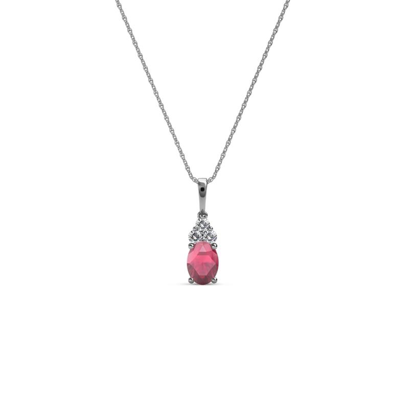 Clarice Rhodolite Garnet and Diamond Pendant 
