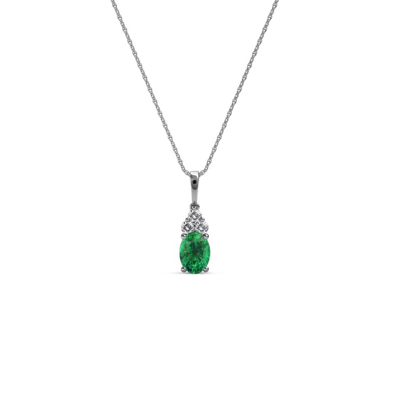 Clarice Emerald and Diamond Pendant 