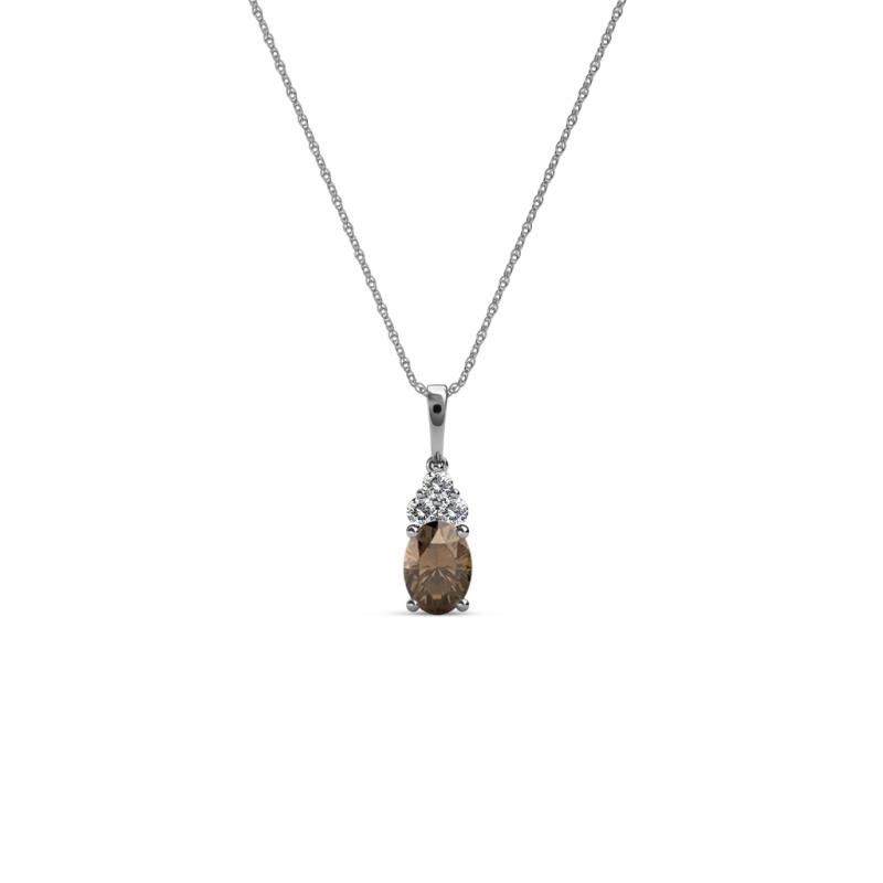 Clarice Smoky Quartz and Diamond Pendant 